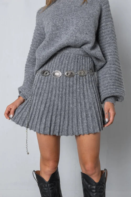 Konf | Pull et jupe plissés élégants nina