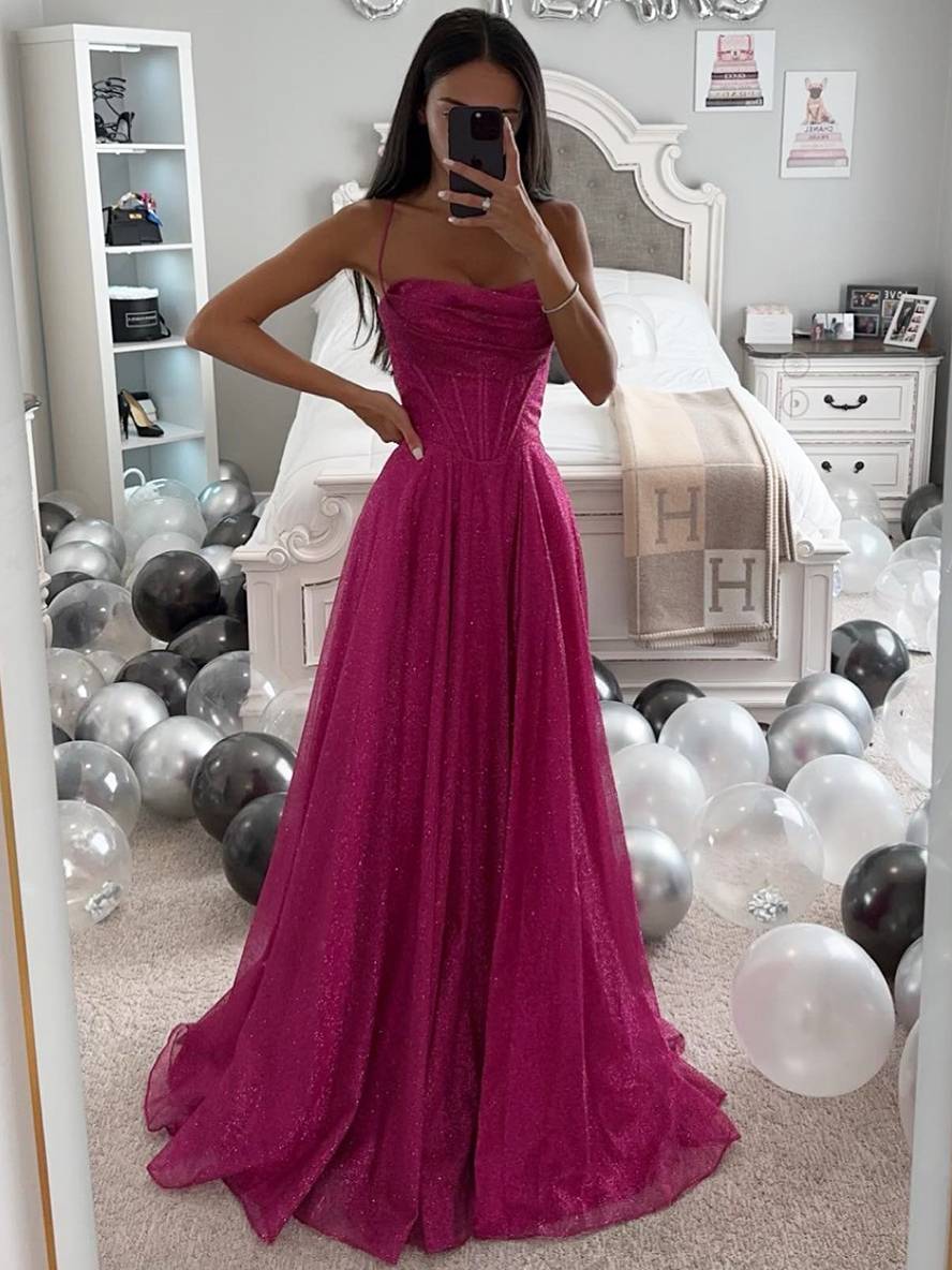 robe longue bronzage à fines brides sans manches femme élégant de soirée cérémonie | KONF
