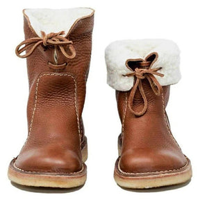 Konf | Bottes Imperméables en Cuir Polaire Avec Doublure en Laine