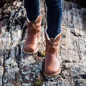 Konf | Bottes Imperméables en Cuir Polaire Avec Doublure en Laine