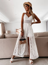 combinaisons dentelle broderie anglaise v-cou fendu à fines brides femme bohème élégant | KONF