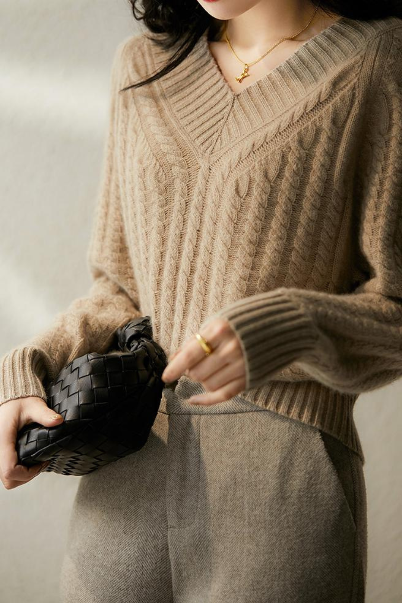 Konf | Pull En Maille à Col En V Pour Femmes Romy