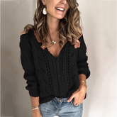 Konf | Pull Col V Pour Femmes Leona