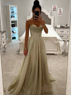 robe longue bronzage à fines brides sans manches femme élégant de soirée cérémonie | KONF