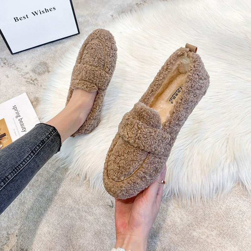 Konf | Mocassins Arielle Pelucheux Avec Semelle Antidérapante