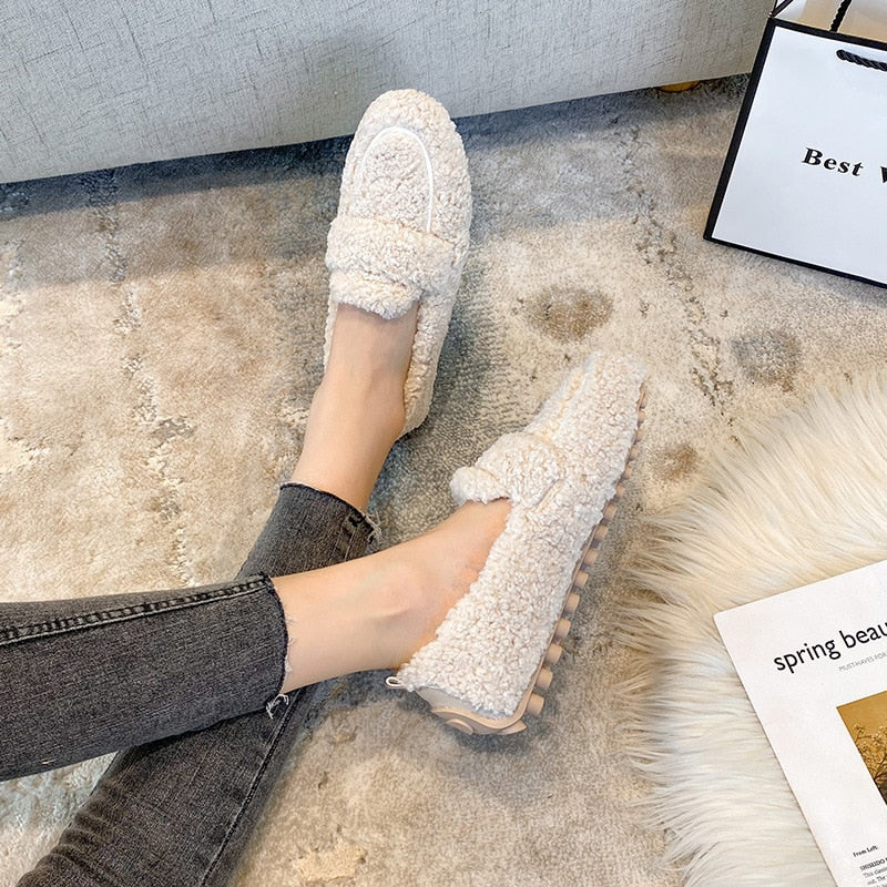 Konf | Mocassins Arielle Pelucheux Avec Semelle Antidérapante