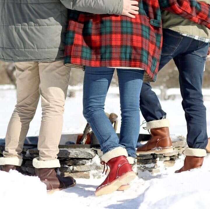 Konf | Bottes Imperméables en Cuir Polaire Avec Doublure en Laine