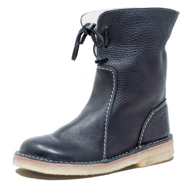Konf | Bottes Imperméables en Cuir Polaire Avec Doublure en Laine