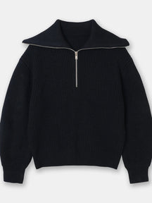 Konf | Pull tricoté féminin avec fermeture éclair