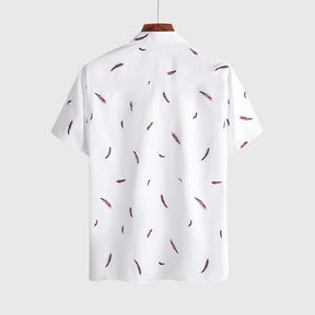 Chemise manches courtes Estampada Feathers | KONF